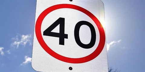 40km/h sign