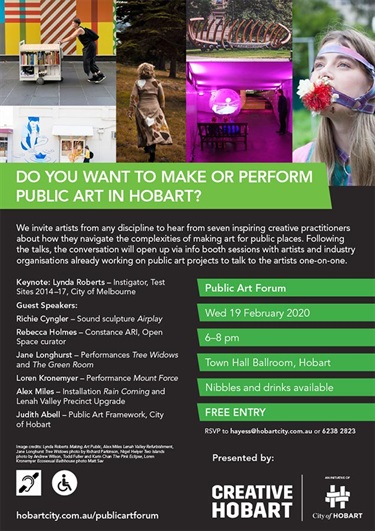 2020 - Do you want to make or perform public art in Hobart?