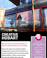 Creative Hobart e-news - July/August 2021 edition