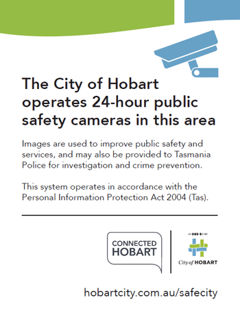 Example of a public safety camera sign