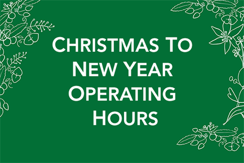 Christmas to New Year Operating Hours