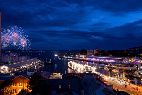 Fireworks over the Taste of Tasmania