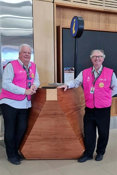 David and Michael at Hobart Airport