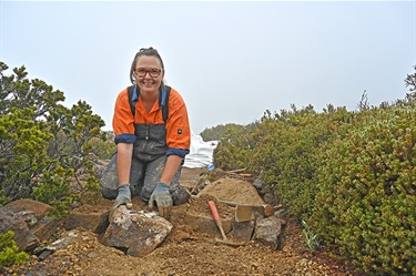 Upper Zig Zag Track Restoration Project team member Tara