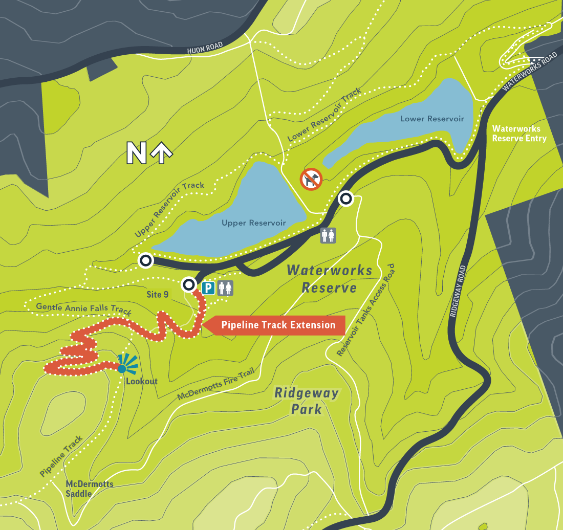 Waterworks Reserve Pipeline Track Extension map