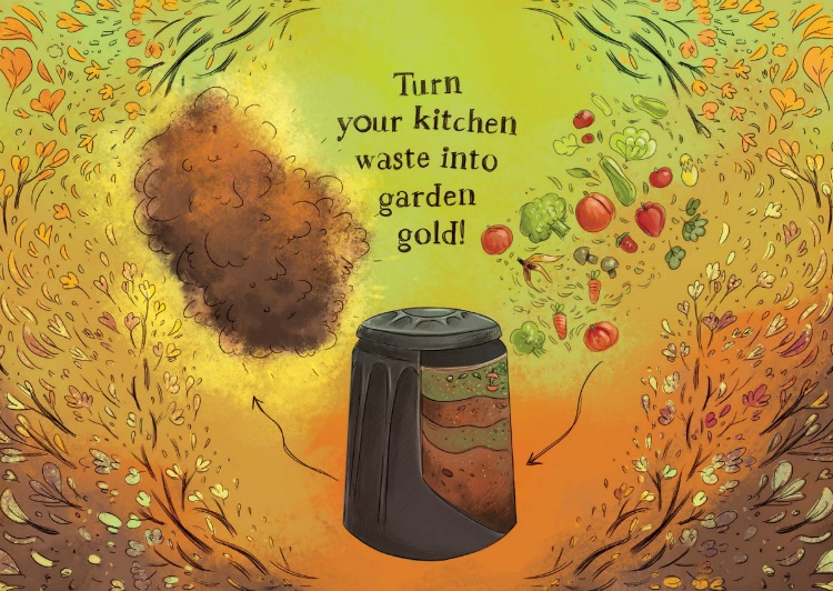 Home composting_illustration by Rachel Tribout