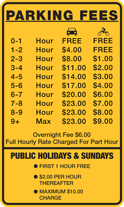 Multi-storey parking fees