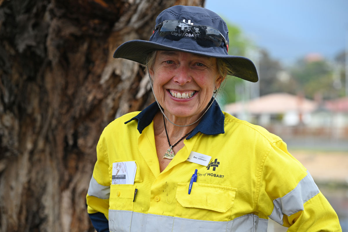 Bushcare team leader Bec Johnson