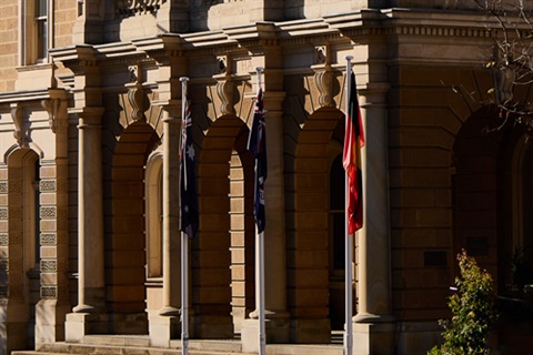 Town Hall flags