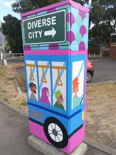 Lina Vargas with Youth from our Multicultural Service Programs CatholicCare Tasmania - Next Stop Diverse City