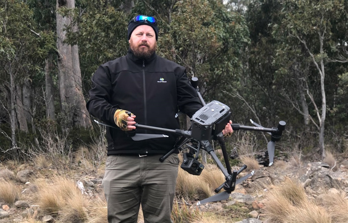 Craig Garth with drone