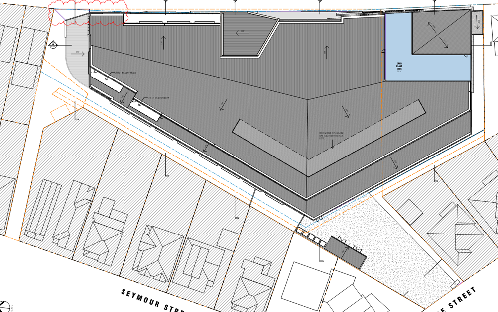 Site plan of proposed development